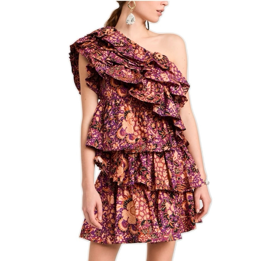NWT! Ulla Johnson Naomi Dress in Black Currant Size 8